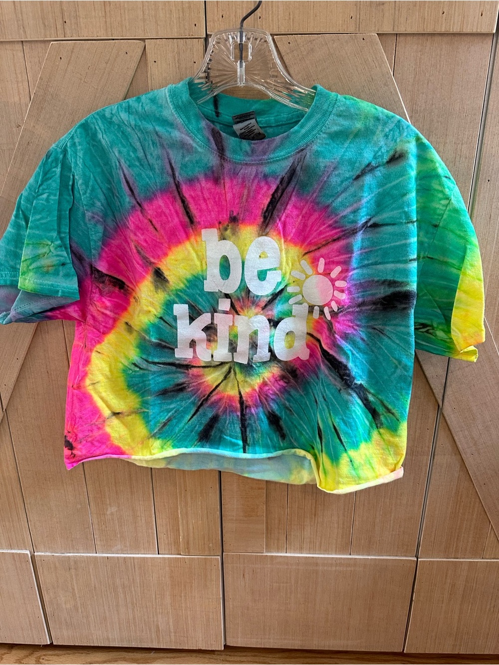 Be Kind Tie-Dye women’s Crop Tee - Multicolor size M